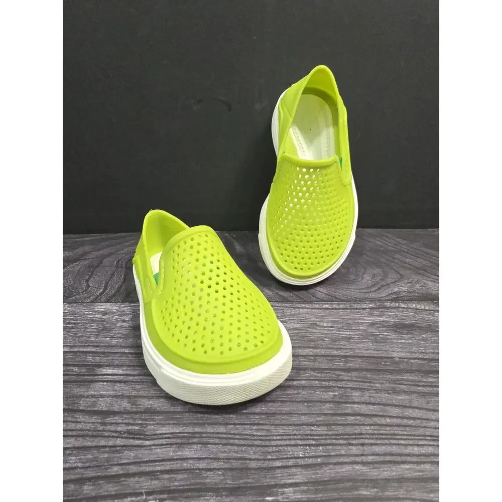 Crocs Kids CitiLane Roka Slip On Sneaker Shoes Toddler Size C6 Volt Lime Green